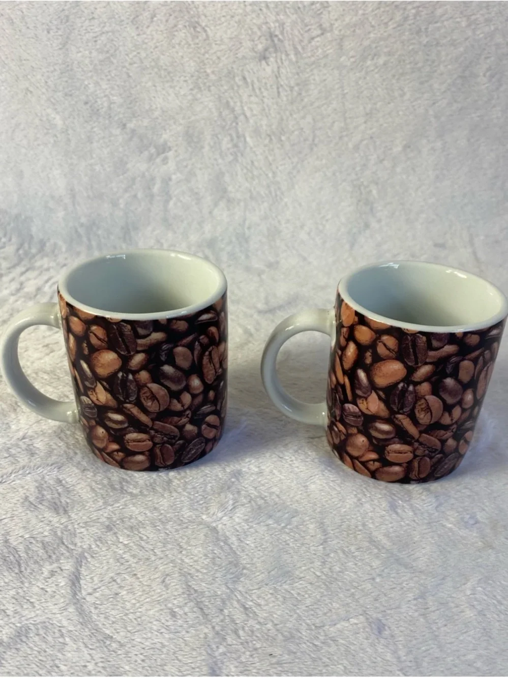 Set Of 2 Starbucks Coffee Beans Demitasse Espresso Mugs 2.9oz 2007 - Picture 3 of 7
